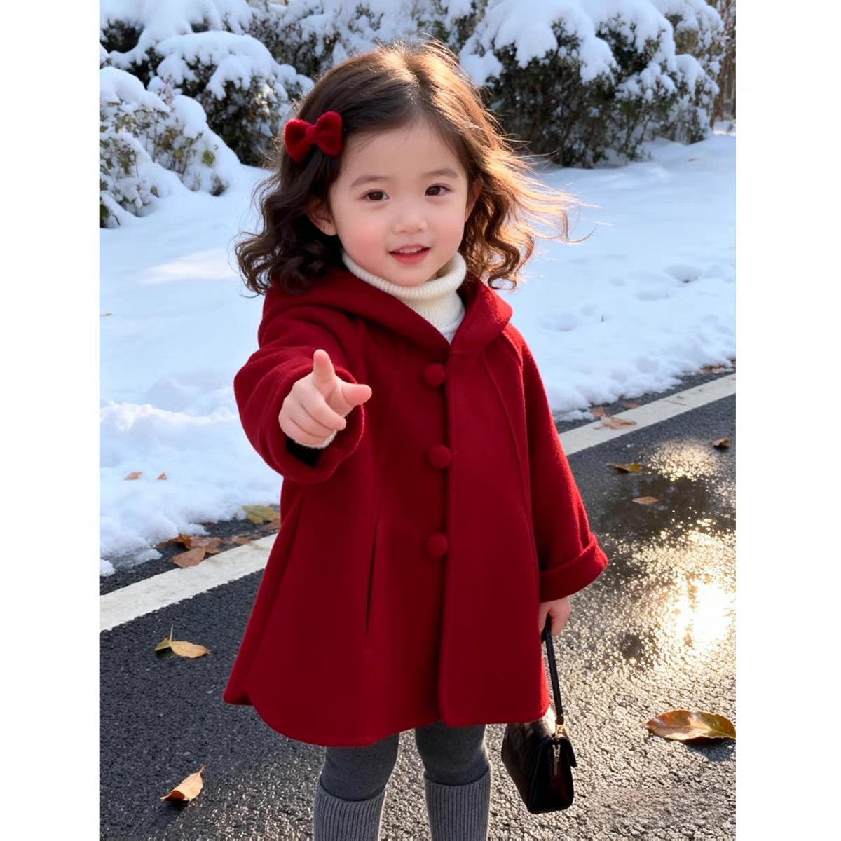 Winter Clothing Toddler - Kız Çocuk Yün Mont Sonbahar Kış