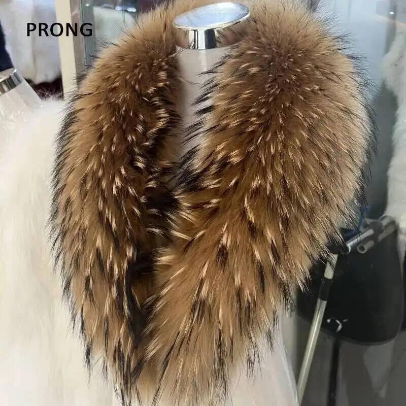 Winter Clothing Online - Doğal rakun kürk yaka gerçek kürk