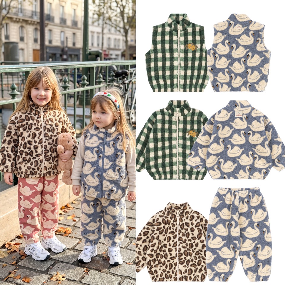 Winter Clothing Boys - Çocuk Pamuklu Leopar Desenli Ceket 2026