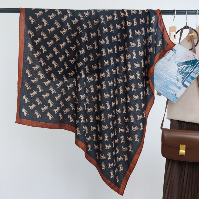 Winter Clothing Hong Kong - İpek Yün Karışımı Eşarp Lüks Tasarımcı