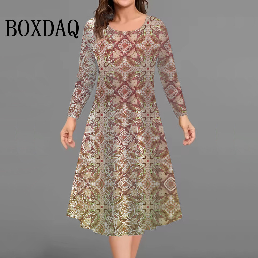 Winter Clothing Plus Size - Yeni Moda Zarif Kadın Elbiseleri Sonbahar