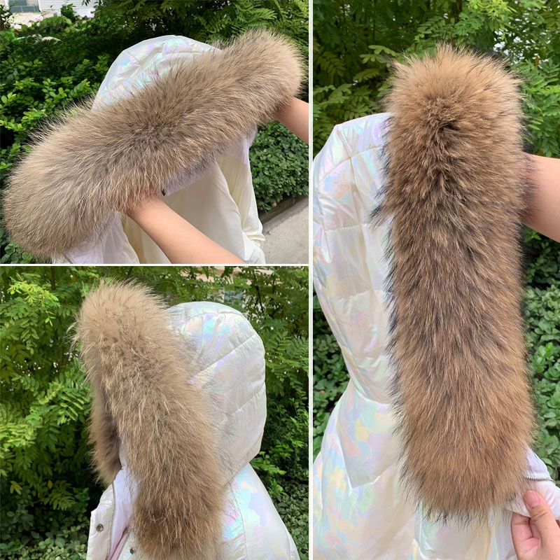 Winter Clothing Fashion - Ceket için gerçek kürk yaka Parkas