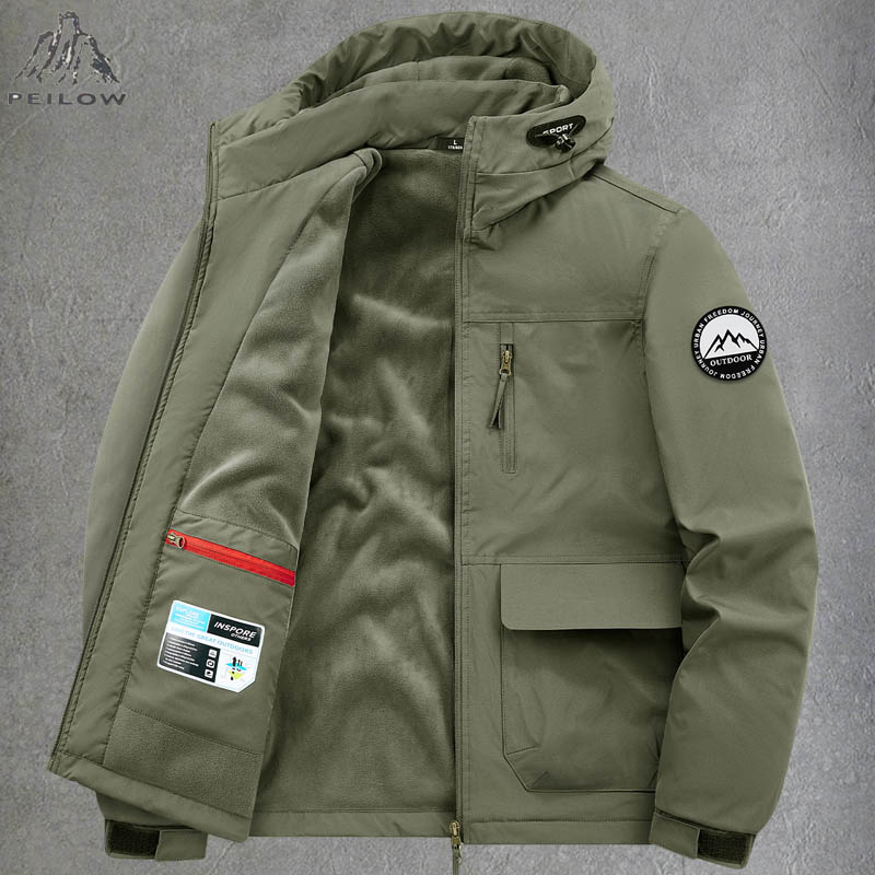 Quality Winter Clothing Bomber Jacket - Kalın Sıcak Çok Cepli Kışlık Bomber