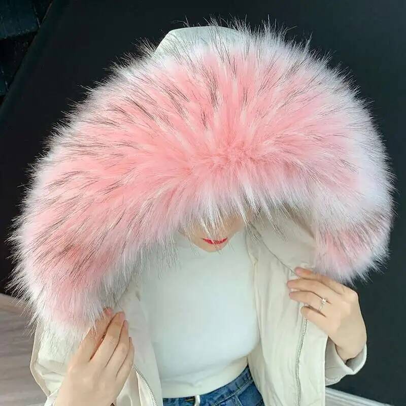 Winter Clothing Online - Çıkarılabilir Taklit Kürk Yaka Ekstra Büyük
