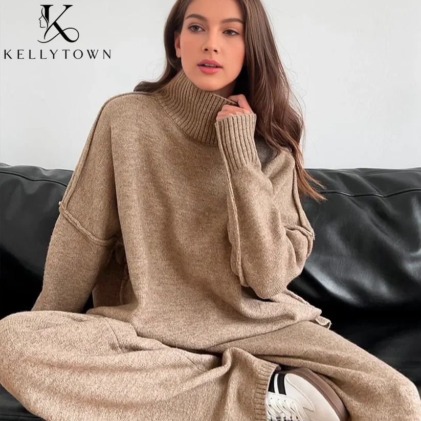 Winter Clothing Online - 2026 Sonbahar Kış Örme Pantolon Takımı
