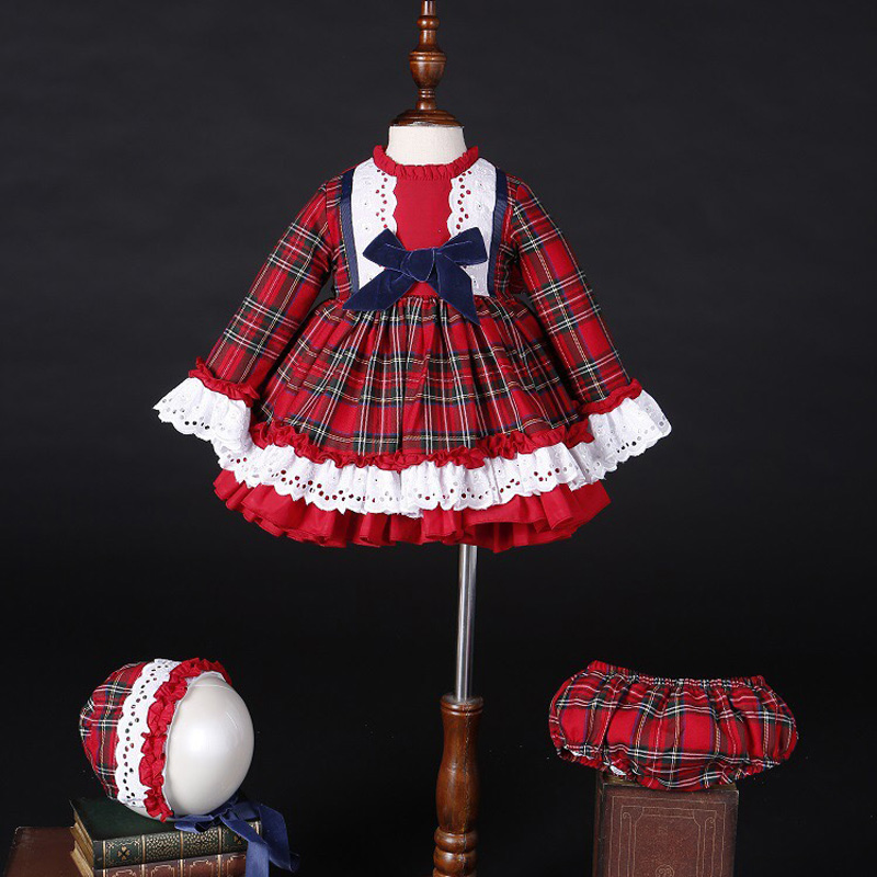 Winter Clothing Kids - Bebek Kız Sonbahar Kış Noel Kırmızı
