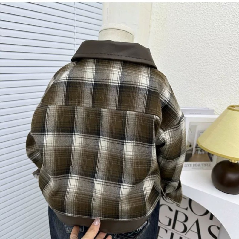 Çocuk Ekose Ceket Erkek bahar  - Winter Clothing Boys incelemesi ve fiyatı