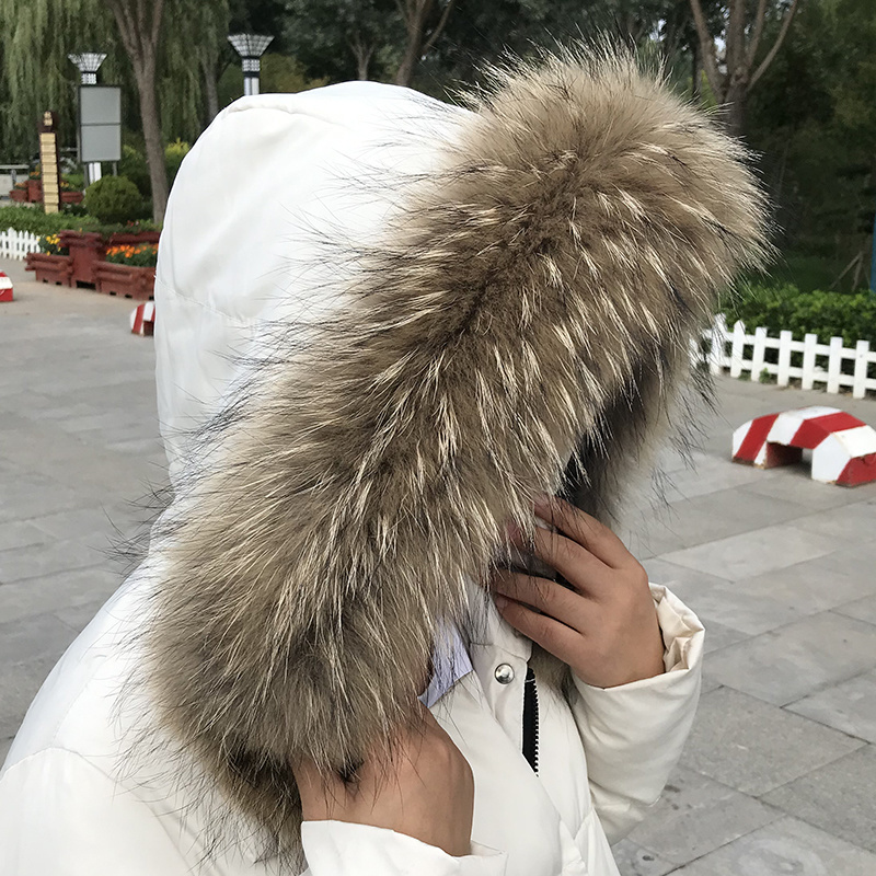 Ceket için gerçek kürk yaka Pa - Winter Clothing Fashion incelemesi ve fiyatı