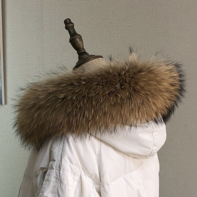 Ceket için gerçek kürk yaka Pa - Winter Clothing Fashion incelemesi ve fiyatı